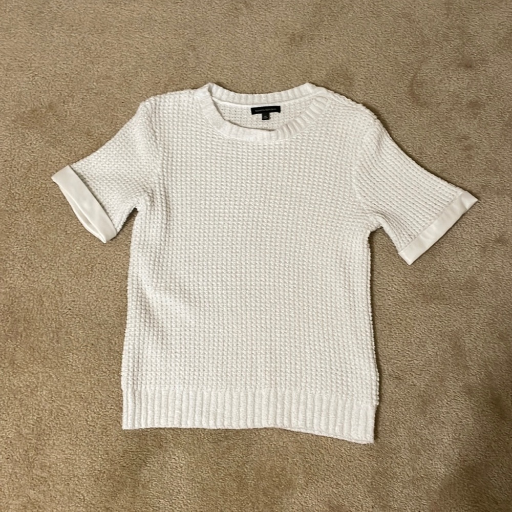 Banana Republic white sweater shirt.